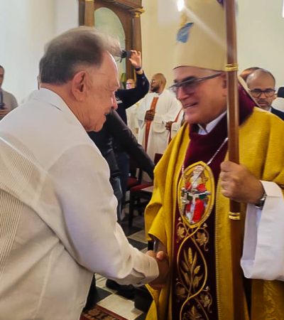 Con fe y compromiso, Gobernador Morel Rodríguez acompaña a la feligresía en la Misa Crismal 