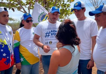 Acción Democrática en contacto directo con los municipios Mariño y García