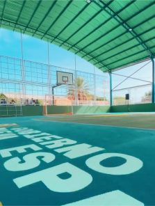 Inauguración de la rehabilitación de la cancha de usos múltiples de Manzanillo